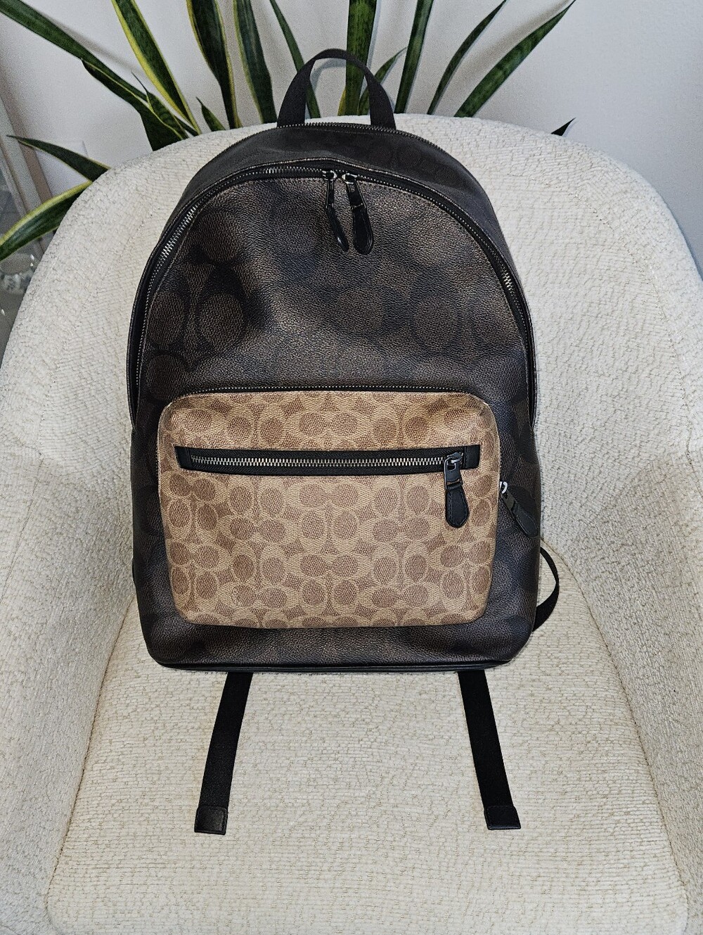NWOT Coach Signature West  Backpack Walnut/Tan CAB59
